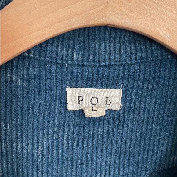 POL Blue Frayed Hem Corduroy Jacket - Picture 3 of 7